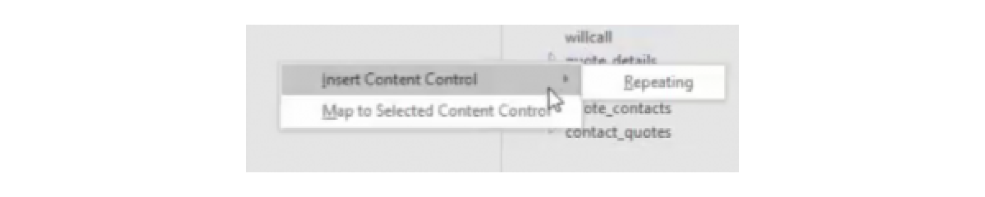 Insert content control