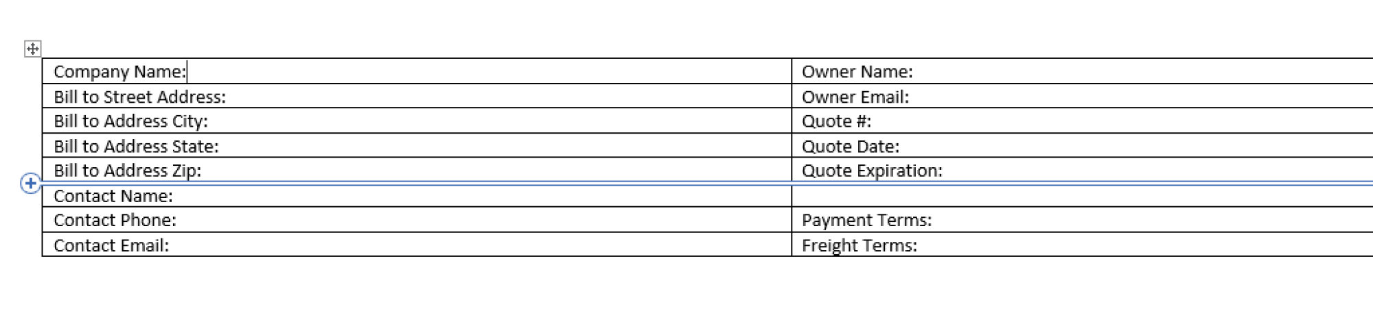 Adding label information